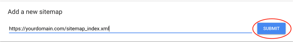 Google Search Console keyword: Adding Sitemap